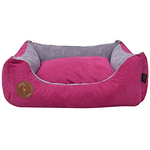 Z4L WauWau Hundebett CEZAR rosa gesteppt/grau 60cm x 50cm von Z4L