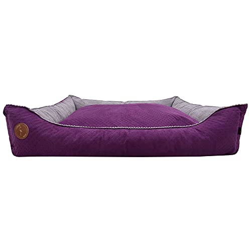 Z4L WauWau Hundebett CEZAR violett gesteppt/grau 110cm x 90cm von Z4L