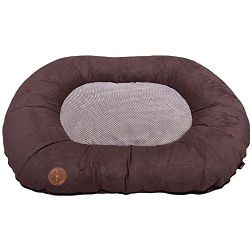 Z4L WauWau Hundebett Hundeliege - RICO 100cm x 80cm braun gesteppt/beige von Z4L