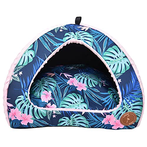 Z4L WauWau Hundehöhle/Katzenhöhle/Bella Tropic/rosa Minky 50cm x 50cm von Z4L