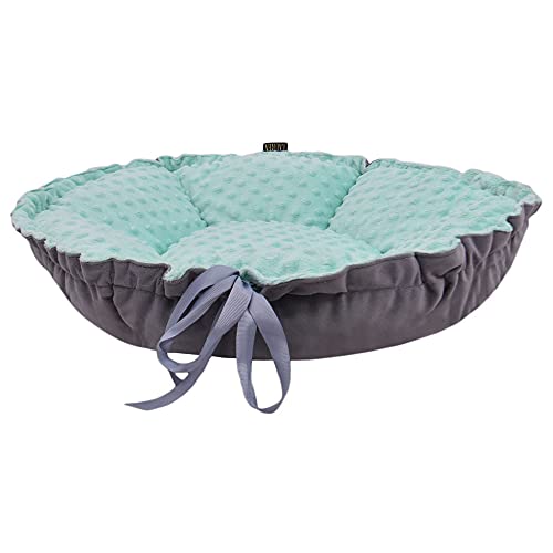 Z4L WauWau Tierbett Daisy grau Velvet/Mint Minky 65cm von Z4L