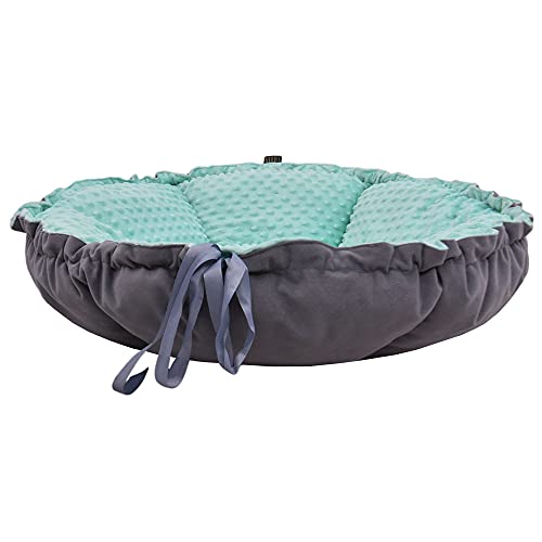 Z4L WauWau Tierbett Daisy grau Velvet/Mint Minky 80cm von Z4L