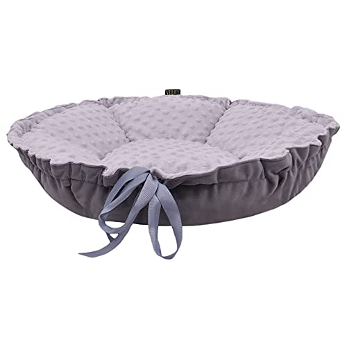 Z4L WauWau Tierbett Daisy grau Velvet/grau Minky 65cm von Z4L