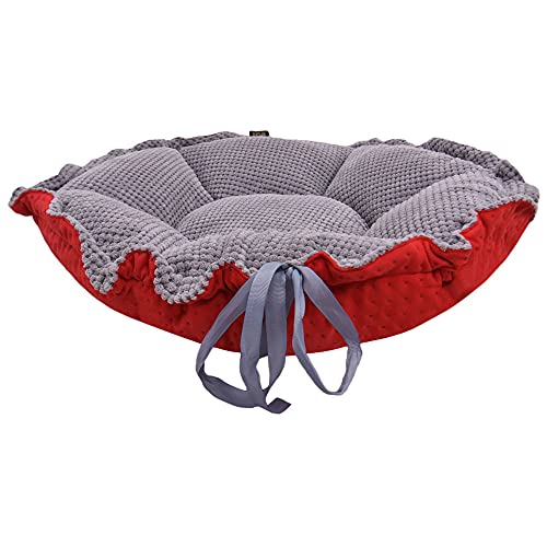 Z4L WauWau Tierbett Daisy rot gesteppt/grau 65cm von Z4L