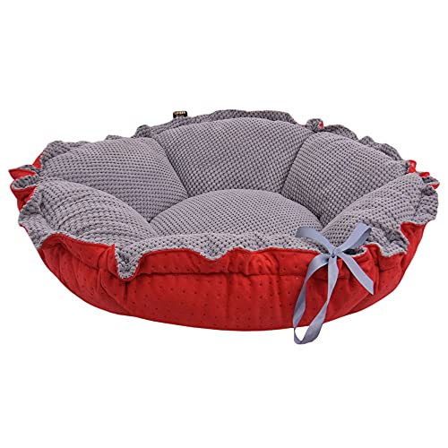 Z4L WauWau Tierbett Daisy rot gesteppt/grau 80cm von Z4L