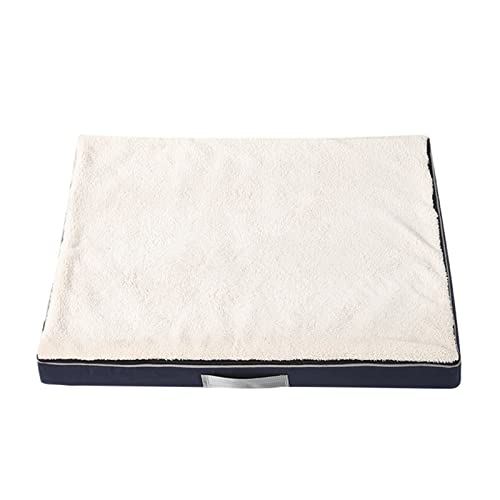 Memory-Schaum-Hundebett mit waschbarem, abnehmbarem Bezug, orthopädisches flaches Hundebett, Hundematratze mit rutschfester Unterseite/wasserdichtem Liner Coffee L/346 ( Color : Blue , Size : Medium ) von ZAANU