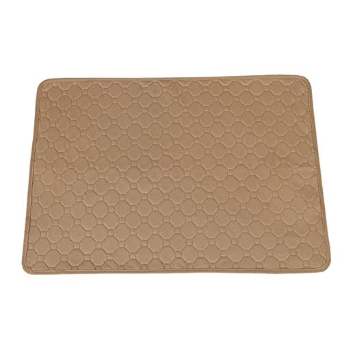 ZADIKO Waschbare Haustiernestmatte Waschbare Hunde-PIPI-Unterlage, Saugfähige Windelunterlage, Katzen- Und Hunde-Trainings-PIPI-Unterlage (Color : Khaki, Size : M (70 * 50cm)) von ZADIKO