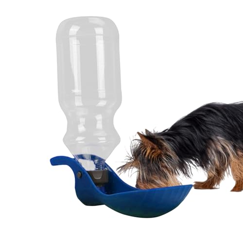 ZAGARO Tragbare Hundewasserflasche, Reisewassernapf für Hunde | Wasserspender für Haustiere mit faltbarem Trinkbecher | Auslaufsichere 450-ml-Hundewasserflasche für Outdoor-Wanderungen und Reisen von ZAGARO