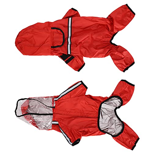 Hunde-Regenjacke, Wasserdichter Regen-Overall, Outdoor-Haustier-Kleidung, Regenmantel, Hunde-Regenmantel, Hunde-Poncho, Schneesichere, Winddichte Kleidung für Große, Mittelgroße von ZAICOLER