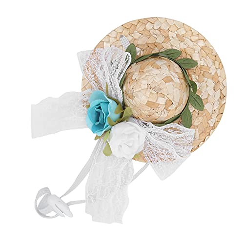 Hundehut, Propellerhut für Hunde, Hundepropellerhut, Haustier-Sonnenkappe mit Blumen, Mini-Strohhut, Lustige Mexikanische Sombrero-Mütze, Partydekorationen für Kleine und von ZAICOLER