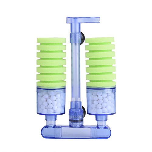 ZAICOLER Aquarium-Filter, Schwammfilter, Aquarium-Filterschwamm, Besonders Leise, Aquarium-Luftpumpe, Bio-Schwamm, Aquarium-Schaumfilter für Mini-Betta-Fry-Garnelenbecken-Zubehör (XY-2882 von ZAICOLER