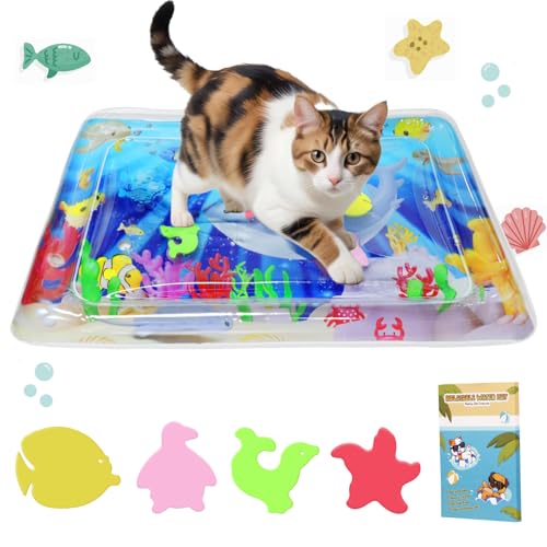 Verbesserte wassersensorische Spielmatte für Katzen, verdicktes Katzen-Hundespielzeug, gelangweilte Haustiertiere, Katzen-Kicker-Spielzeug, selbstspielende Matte, interaktive von ZALALOVA