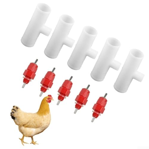 5 Stück Geflügel-Trinknippel für Huhn Henne Wassertrinker & Fitting von ZAMETTER