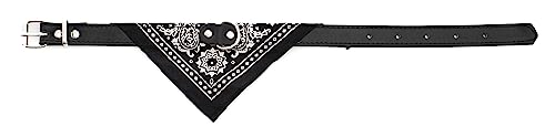 Bandana-Halskette, Kunstleder, 38 x 1,5 cm, Schwarz von ZAMIBO