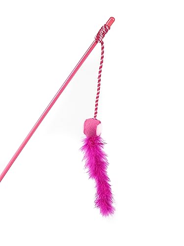 ZAMIBO Angelrute Ball Boa Feder, 56 cm, Fuchsia von ZAMIBO