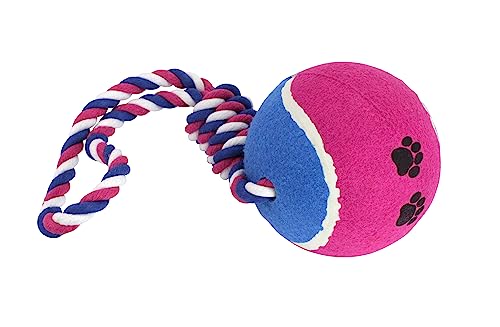 ZAMIBO Seil 2 x 47 cm, Tennisball XL 15 cm, Fuchsia von ZAMIBO