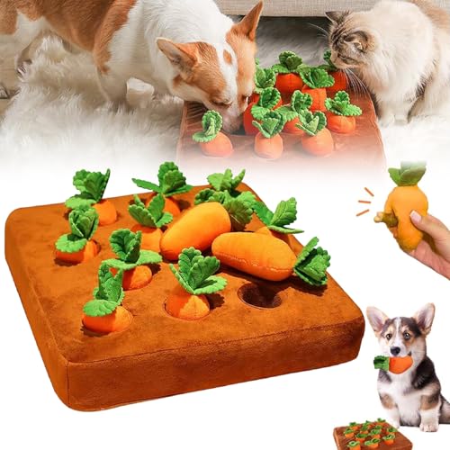 ZANWANXIN Carrot Patch Cat Toy, Carrot Catnip Toys for Cats, Cat Puzzle Toys for Boredom an, Interactive Feather Cat Toys for Indoor Cats, Carrot Catnip Cat Toys, Cat Carrot Patch (Without Sound) von ZANWANXIN