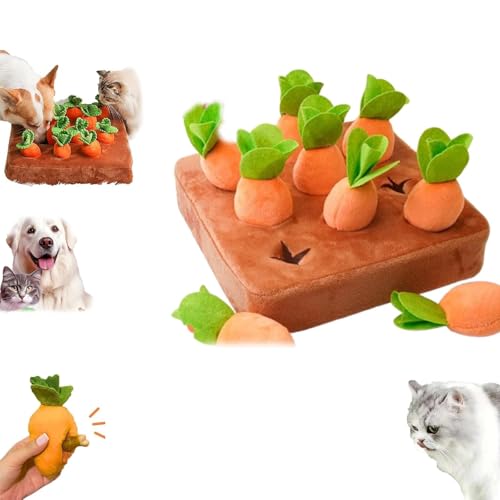 ZANWANXIN Carrot Patch Cat Toy, Cat Enrichment Carrot Patch, Carrot Catnip Toy, Cat Carrot Patch, Interactive Feather Cat Toys for Indoor Cats (9 Carrot) von ZANWANXIN