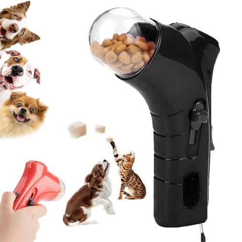 ZANWANXIN Cat Treat Gun, Cat Treat Shooter Gun, Cats Treats Launcher, Dog Treats Launcher, Cats Treats Dispenser Toy (Black) von ZANWANXIN