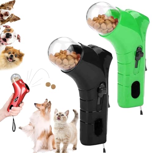 ZANWANXIN Cat Treat Gun, Cat Treat Shooter Gun, Cats Treats Launcher, Dog Treats Launcher, Cats Treats Dispenser Toy (Black+Green) von ZANWANXIN