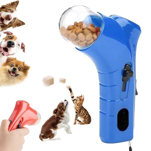 ZANWANXIN Cat Treat Gun, Cat Treat Shooter Gun, Cats Treats Launcher, Dog Treats Launcher, Cats Treats Dispenser Toy (Blue) von ZANWANXIN