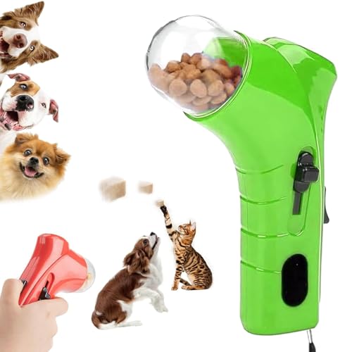 ZANWANXIN Cat Treat Gun, Cat Treat Shooter Gun, Cats Treats Launcher, Dog Treats Launcher, Cats Treats Dispenser Toy (Green) von ZANWANXIN