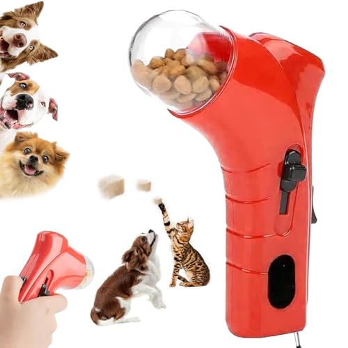 ZANWANXIN Cat Treat Gun, Cat Treat Shooter Gun, Cats Treats Launcher, Dog Treats Launcher, Cats Treats Dispenser Toy (Red) von ZANWANXIN