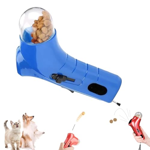 ZANWANXIN Cat Treat Gun,Interactive Cats Treats Shooter Gun,Cat Food Shooter,Pet Treat Snack Dispenser Toy, Cats Treats Toys Interactive Feeder for Exercise & Play (Blue) von ZANWANXIN