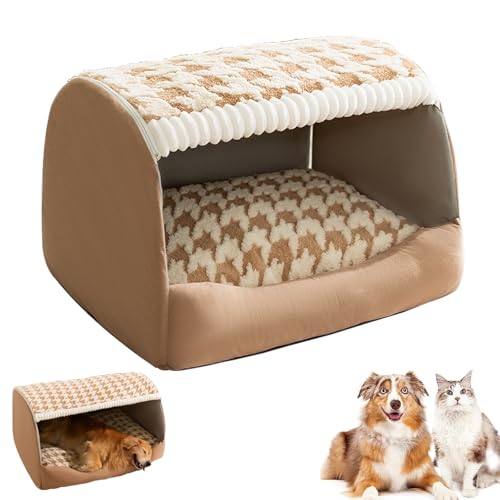 ZANWANXIN Doggocomfy Cozy Dog House, Cozy Dog House, Cozy House Dog Bed, Cozy Dog House Bed, Inside Dog House with Removable Cushion, Dog Bed House Indoor, Cozy Indoor Dog House (Brown, 2XL) von ZANWANXIN