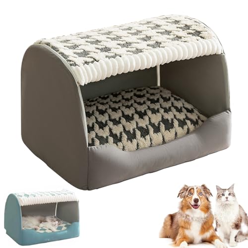 ZANWANXIN Doggocomfy Cozy Dog House, Cozy Dog House, Cozy House Dog Bed, Cozy Dog House Bed, Inside Dog House with Removable Cushion, Dog Bed House Indoor, Cozy Indoor Dog House (Gray, 2XL) von ZANWANXIN