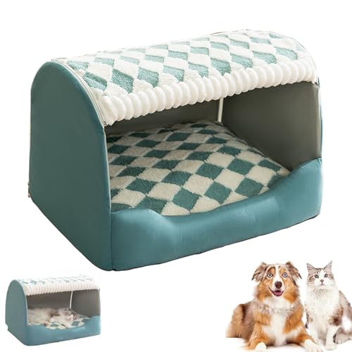 ZANWANXIN Doggocomfy Cozy Dog House, Cozy Dog House, Cozy House Dog Bed, Cozy Dog House Bed, Inside Dog House with Removable Cushion, Dog Bed House Indoor, Cozy Indoor Dog House (Green, 2XL) von ZANWANXIN