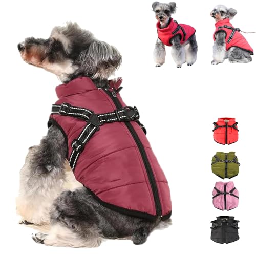 ZANWANXIN Furry King Dog Winter Coat, Furry Dog Jacket, Furryking 3 in 1 Winter Jacket for Dogs, Waterproof Windproof Dog Snow Jacket with Zipper, for Small Medium Large Dogs (Purple, L) von ZANWANXIN