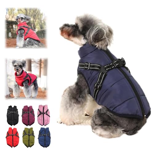 ZANWANXIN Furry King Dog Winter Coat, Furryking 2 in 1 Winter Jacket for Dogs,Waterproof Windproof Dog Snow Jacket with Zipper, for Small Medium Large Dogs. (Blue, 3XL) von ZANWANXIN