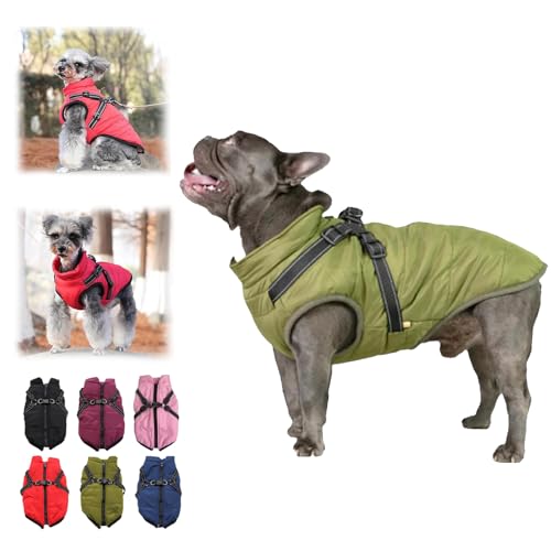 ZANWANXIN Furry King Dog Winter Coat, Furryking 2 in 1 Winter Jacket for Dogs,Waterproof Windproof Dog Snow Jacket with Zipper, for Small Medium Large Dogs. (Green, 2XL) von ZANWANXIN