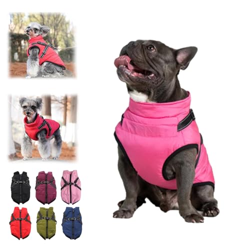 ZANWANXIN Furry King Dog Winter Coat, Furryking 2 in 1 Winter Jacket for Dogs,Waterproof Windproof Dog Snow Jacket with Zipper, for Small Medium Large Dogs. (Pink, 3XL) von ZANWANXIN