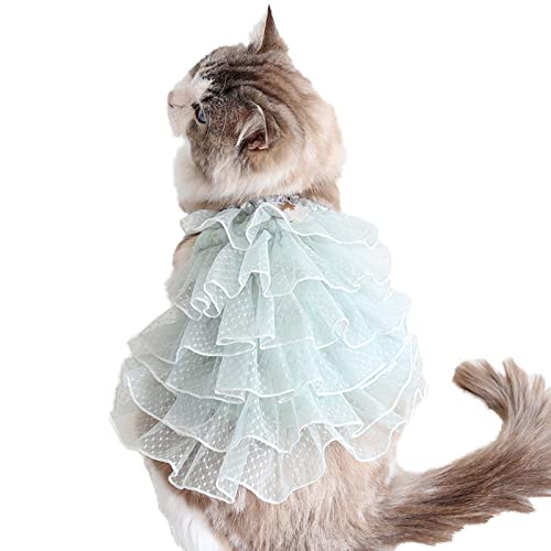 Hund Sommerkleid Haustier Gypsophila Hochzeitskleid Süßer Rock HundeTutu Kleid Katze Rock Prinzessin Kleid Grün L von ZAOWU