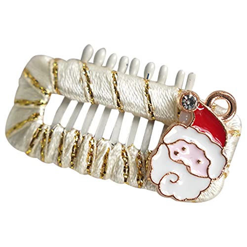 ZAOWU Hunde Haarnadel Haarspangen für Hunde Katzen Haarspangen Haustier Haarnadel Tierhaarspange Weihnachtskostüm Haustier Geschenk Beige Santa Claus von ZAOWU