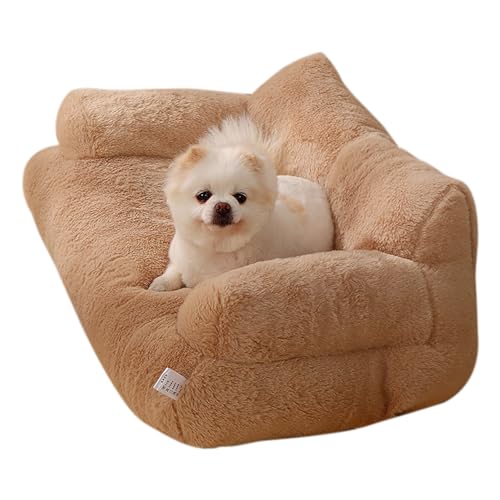 ZASCHMOY Haustier-Couchbett, Weiches, Flauschiges, Süßes Katzensofa, Plüschmaterial, Hunde- und Katzenbetten, Waschbar, Rutschfestes Design, Haustier-Sifa für den Innenbereich (LC-M) von ZASCHMOY