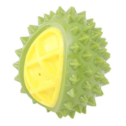 ZASCHMOY Kicherball für Hunde, Süßer Durian-förmiger Beißball für Hunde, Interaktiver TPR-Hundespielzeugball (Green) von ZASCHMOY