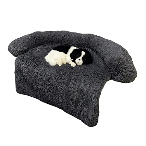 Hundebett Haustier Hund Matte Sofa Hund Bett verdickt Weiche Pad Decke Kissen Home Waschbare Teppich Warme Katze Bettmatte for Sofas Auto Hundematte Katzenbett ( Color : Dark Grey , Größe : 70X70cm ) von ZAW