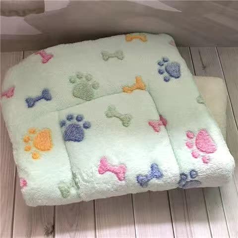 ZAW Hundebett Flanell verdicktes Haustier weiche Fleece-Pad Haustierhundkatze-Blank Bett-Matte for Welpen Chihuahua-Kissen Home-Teppich Halten Sie warme Schlafendeckel Katzenbett von ZAW