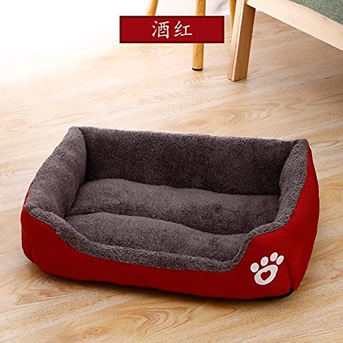 ZAW Hundebett Haustier Große Hundebett warmes Haus Candy-farbige quadratische Nest Haustier Kennel for kleine mittelgroße Hunde Katze Welpe Plus Größe Hundekörbe Katzenbett von ZAW