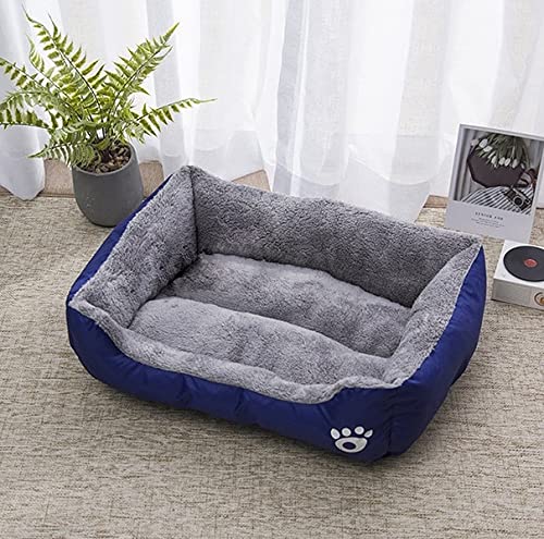 ZAW Hundebett Haustier Große Hundebett warmes Haus Candy-farbige quadratische Nest Haustier Kennel for kleine mittelgroße Hunde Katze Welpe Plus Größe Hundekörbe Katzenbett von ZAW