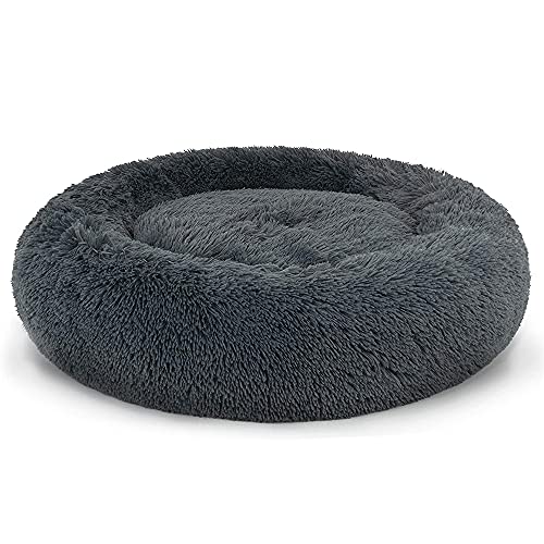 ZAW Hundebett Haustier Hund Bett super weicher Kennel Runde Flauschige Katze Haus warm Indoor Bequeme schlafende Kissen Matte Sofa waschbar Welpen Lange Plüsch Katzenbett von ZAW