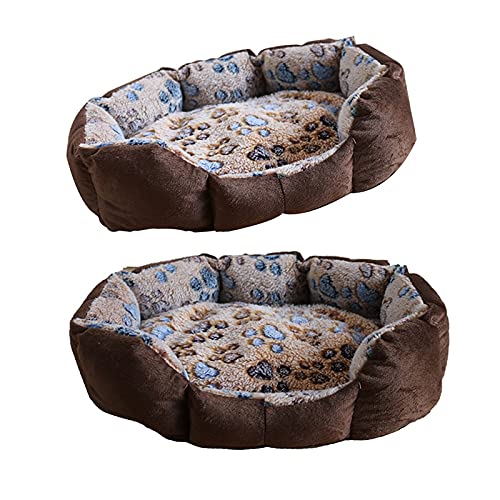 ZAW Hundebett Haustier Hund Betten Matten Weiche Plüsch Warme Sofa Kennel Schlafkorb for kleine Hunde Katze Welpen Nest Kennel Katze Bett Hausbedarf Katzenbett (Größe : A-1piece) von ZAW