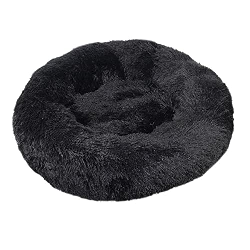 ZAW Hundebett Haustier Hund Bettkorb Hunde Betten for große Bankmatte Chihuahua Kennel for Haustierbedarf Sofa Hundehaus for Katze Big Kissen Katzenbett (Color : Black, Größe : 70cm) von ZAW