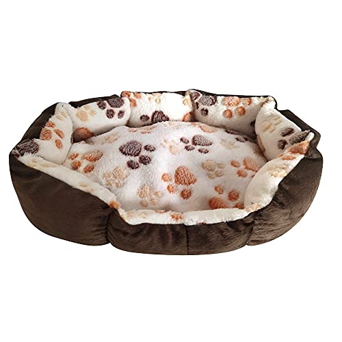 ZAW Hundebett Hundebett warmes Haustierkorb gemütlich Kätzchen Liege Kissen Katze Hauszelt sehr weiche kleine Hunde-Matt-Tasche for abwaschbare Höhlenkatzen Betten Katzenbett von ZAW