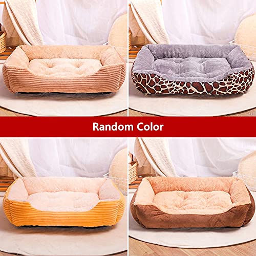 ZAW Hundebett Warmer Hund Zwinger im Winter Teddy Kleine Hundebett Haustier Kennel Große Hund Goldene Hundematte Katze Kennel ganzjährig Katzenbett (Color : Random Color, Größe : M 60-45cm) von ZAW