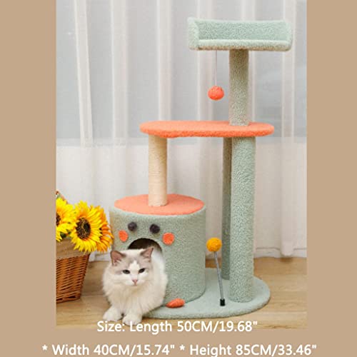 ZAW Kratzbaum Dinosaurier Katze Kletterrahmen Katze Baum Turm Katze Haus Sisal Katze Kratzer Beitrag Haustiere Condo Indoor Cat Aktivitätsstand Katzenbaum Kratzbäume (Größe : 85cm) von ZAW