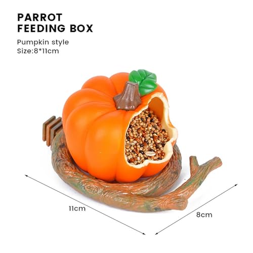 Lustiger Vogelfutterspender in Fruchtform für Papageien, Orange, Granatapfel, Futter- und Wassernapf, Futterbehälter für Kisten, Käfige, Heimtierbedarf von ZAWR